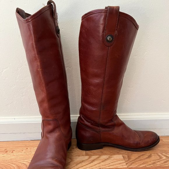 Frye Boots Melissa Style Size 8.5 (Color: Mahogony Brown) - Picture 1 of 5